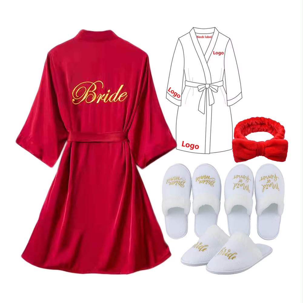 Coffret-Peignoir-chaussons & Bandeau - Personnalisable